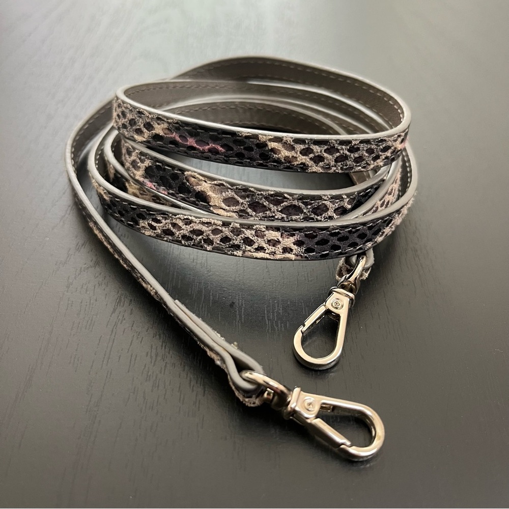 Snakeskin Print Purse Strap Replacement Silver Hardware Crossbody
